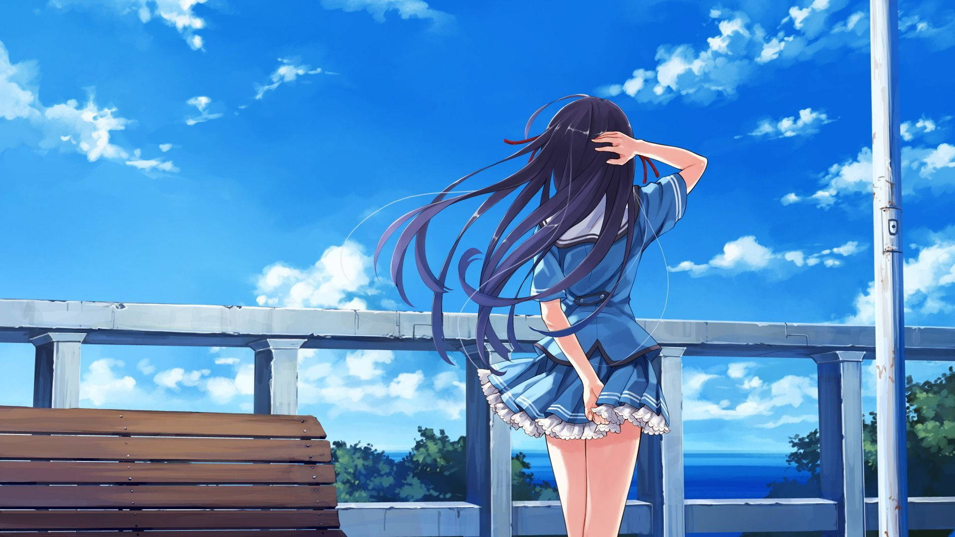 Anime Blue Background S Wallpaper