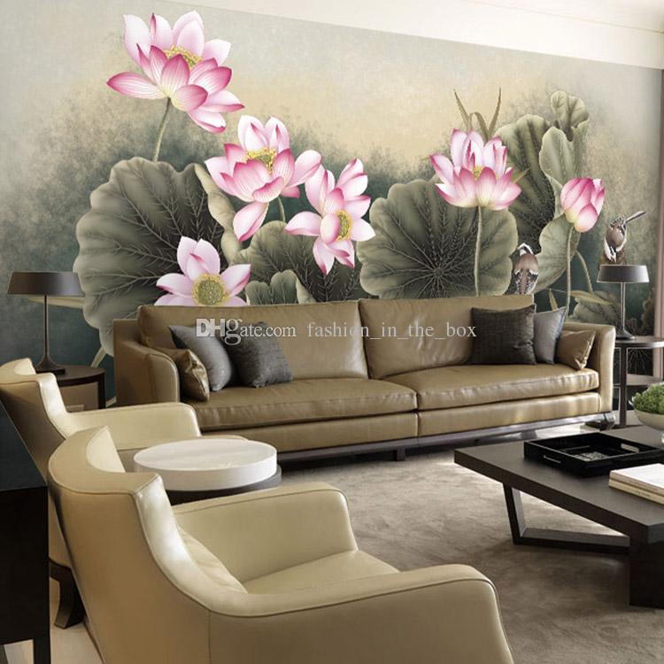 Lotus Flower Bird Wallpaper Beautiful 3d Photo Custom
