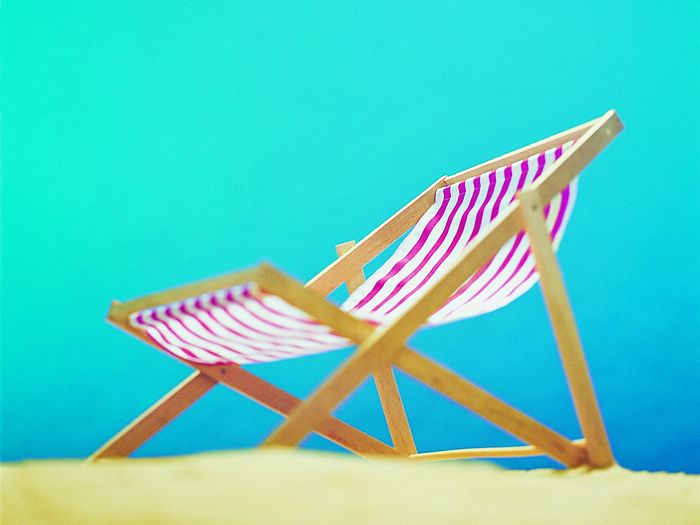 Summer Signs Iconic Still Life Beach Deckchair Wallpaper