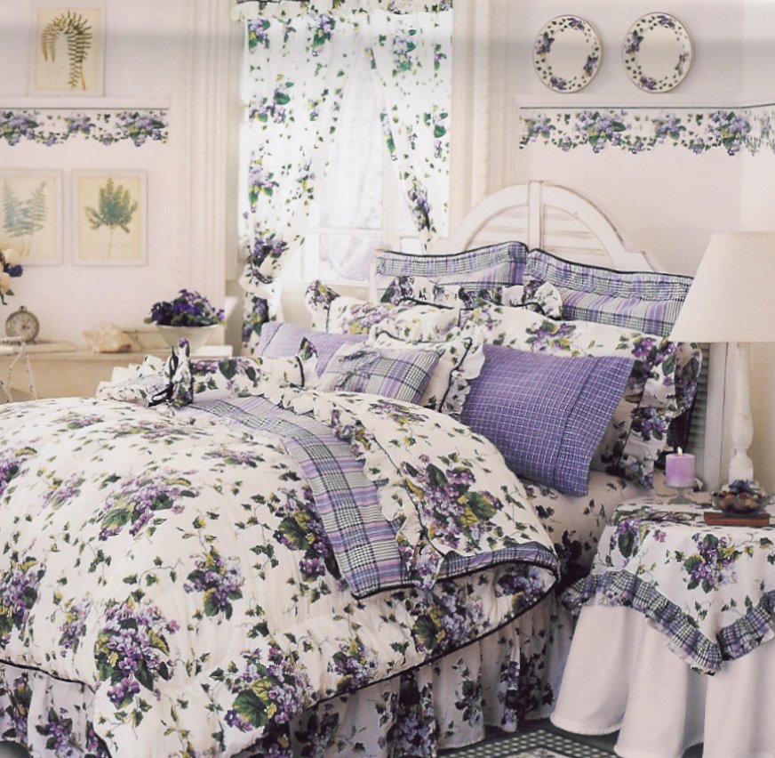 Sweet Violets Bedding and Curtains