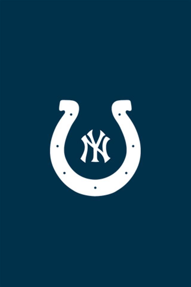 New York Yankees And Indianapolis Colts Logo iPhone Wallpaper