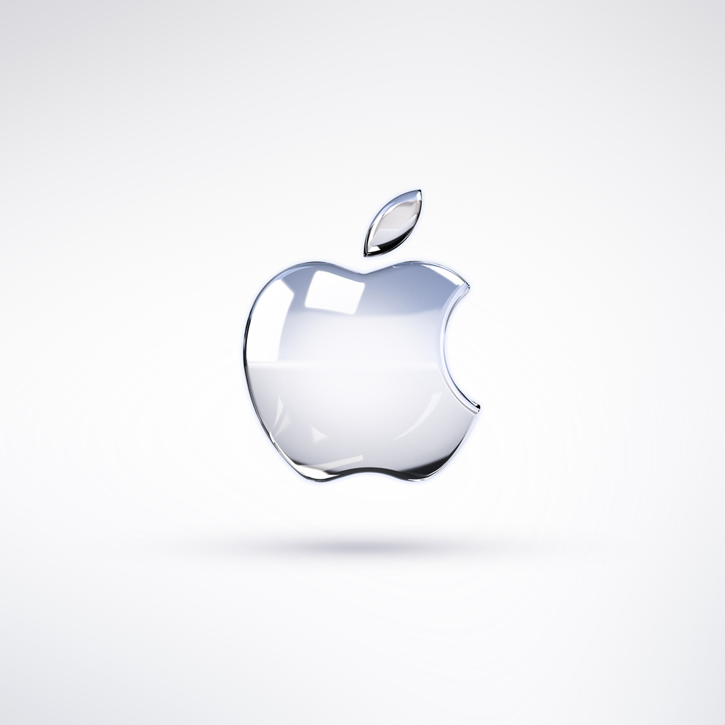 Apple Silver Logo iPhone Retina Wallpaper X