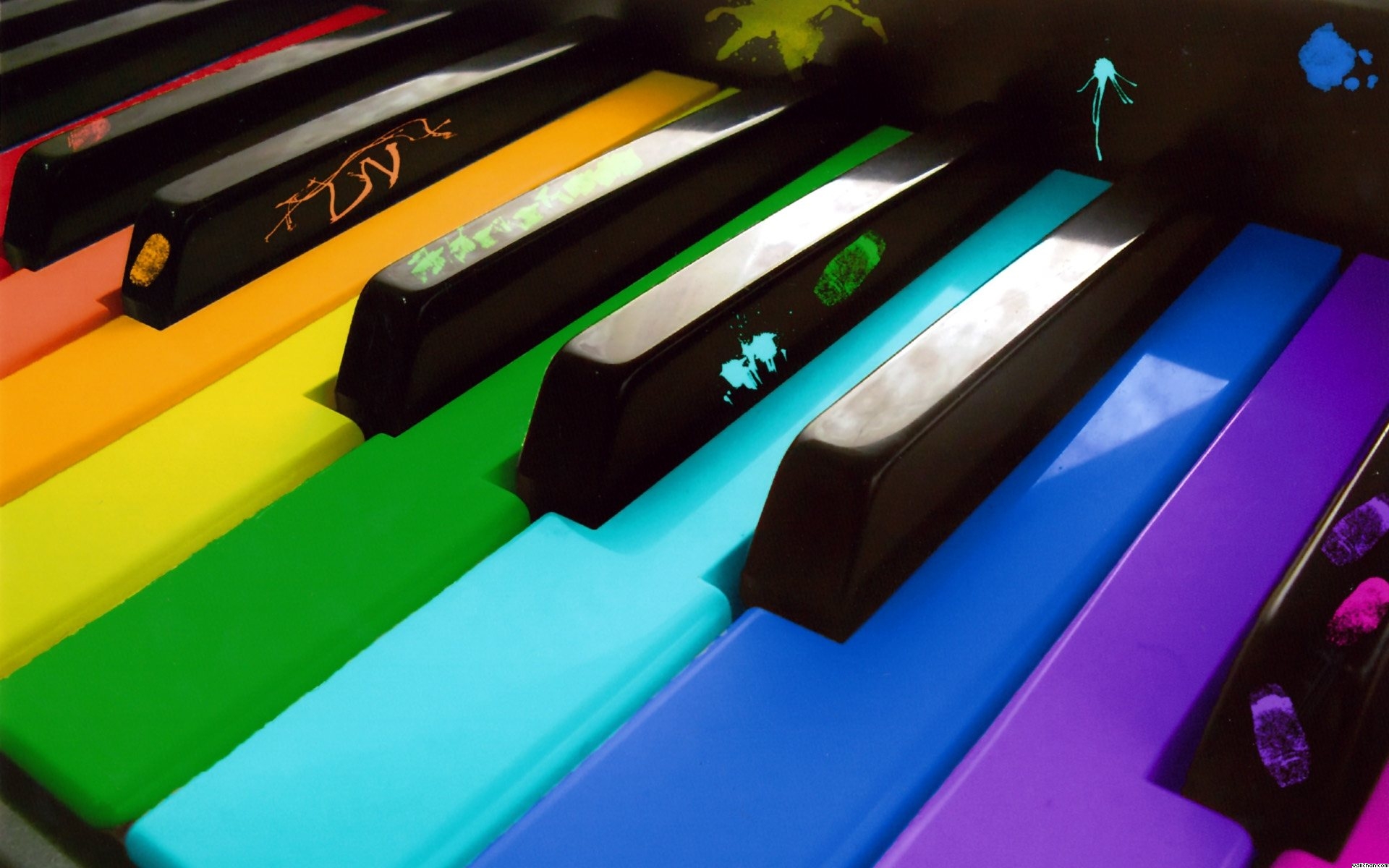 Piano Rainbow Abstract Wallpaper Wide Wallpaperlepi