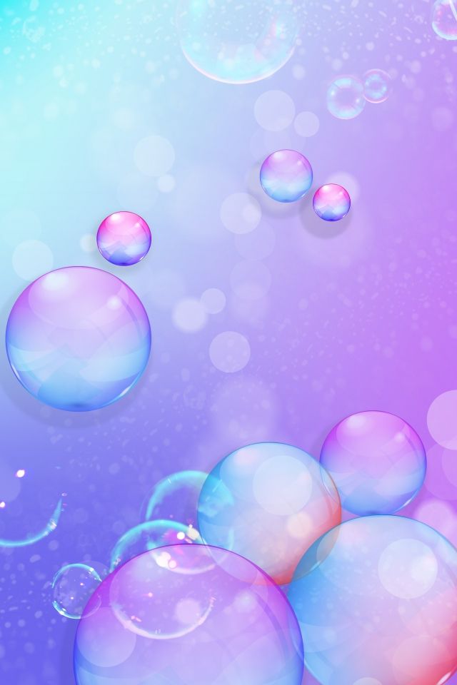 Beautiful Purple Bubble Background Colorful