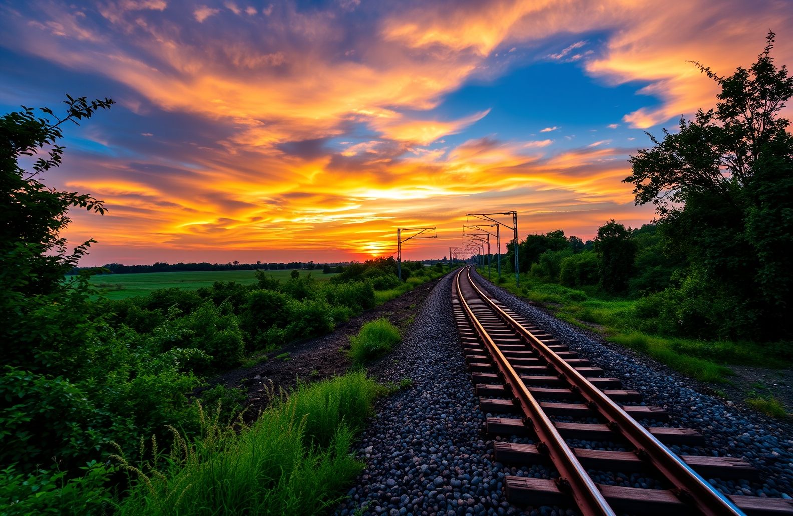 HD Train Tracks Wallpaper