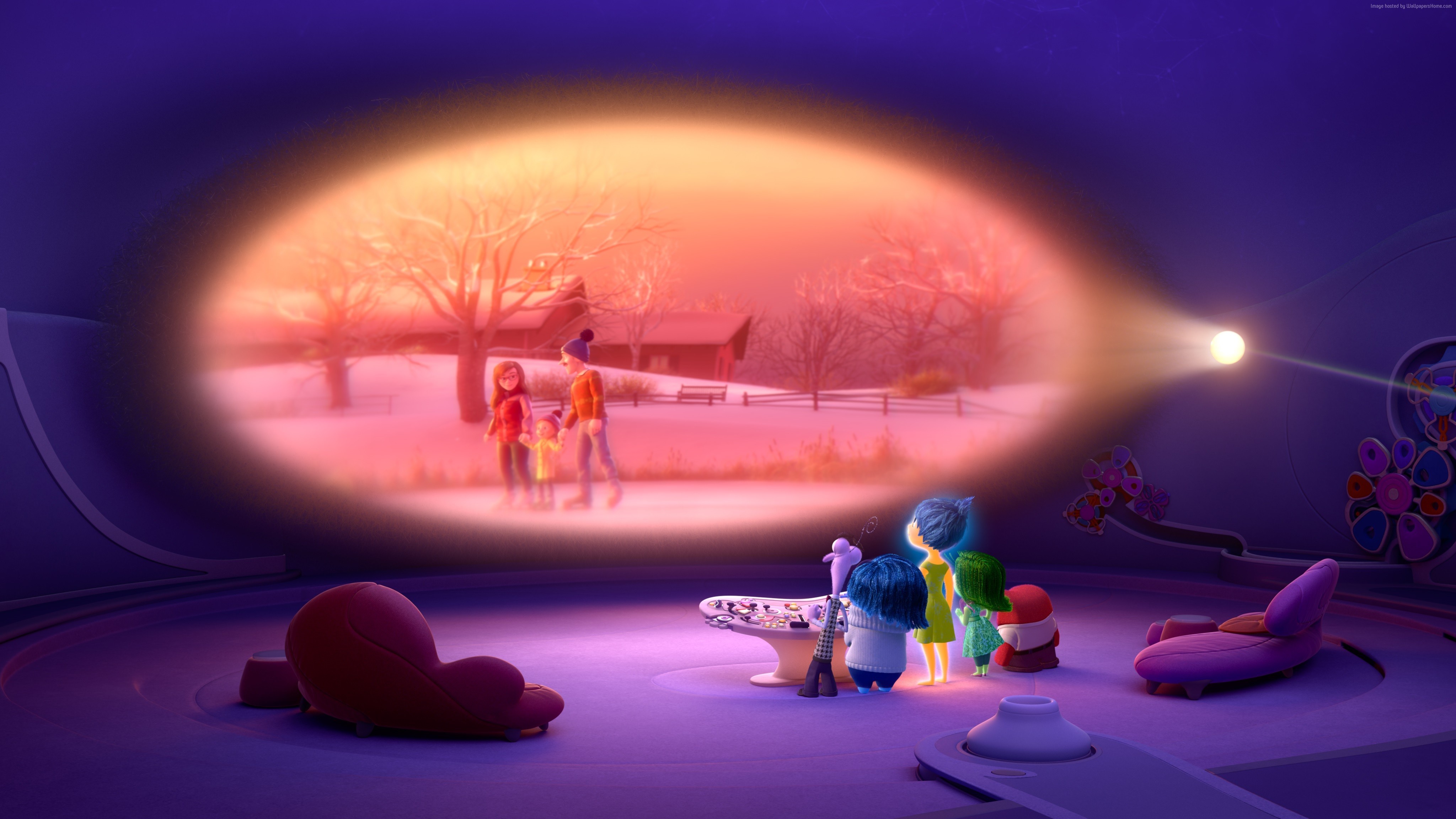 Sadness Fear Joy Anger Disgust Inside Out Film Wallpaper