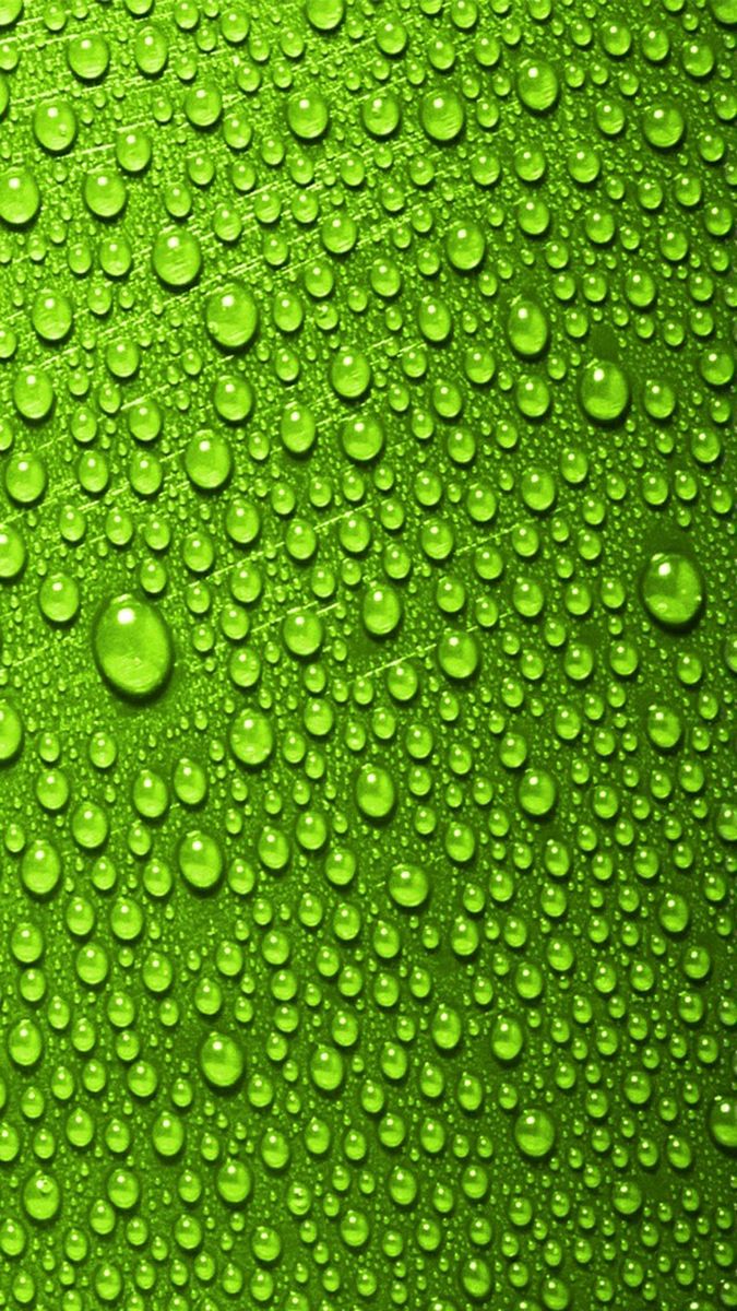 Green Water Droplets Galaxy S3 Wallpaper