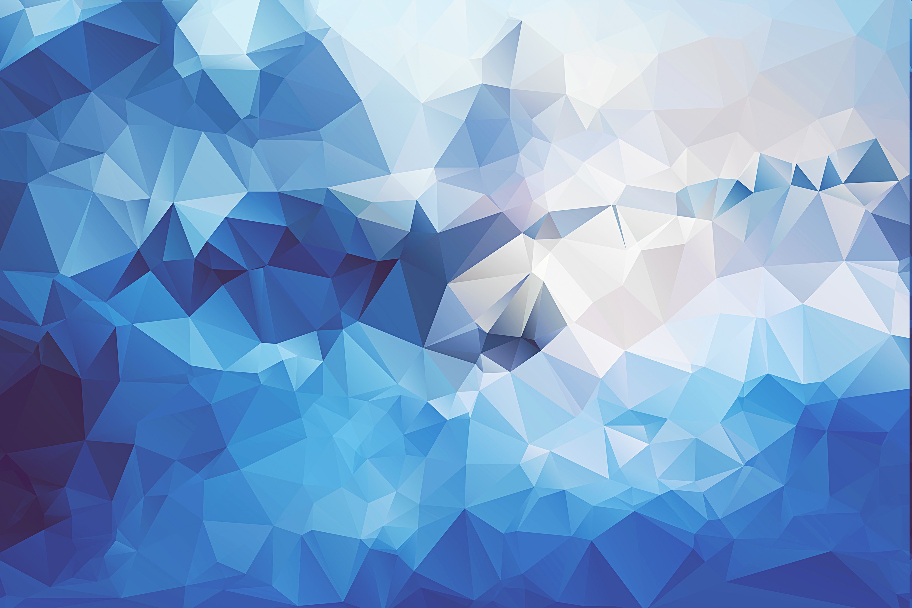 Low Poly Abstract Blue Digital Art Artwork Geometry Wallpaper HD