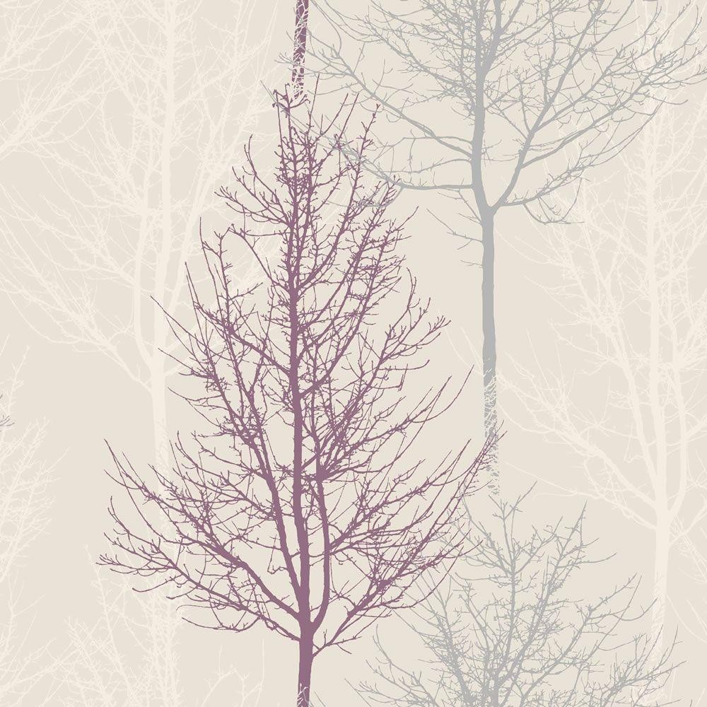 Heather Plum Silver Cream Bowland Trees Branches