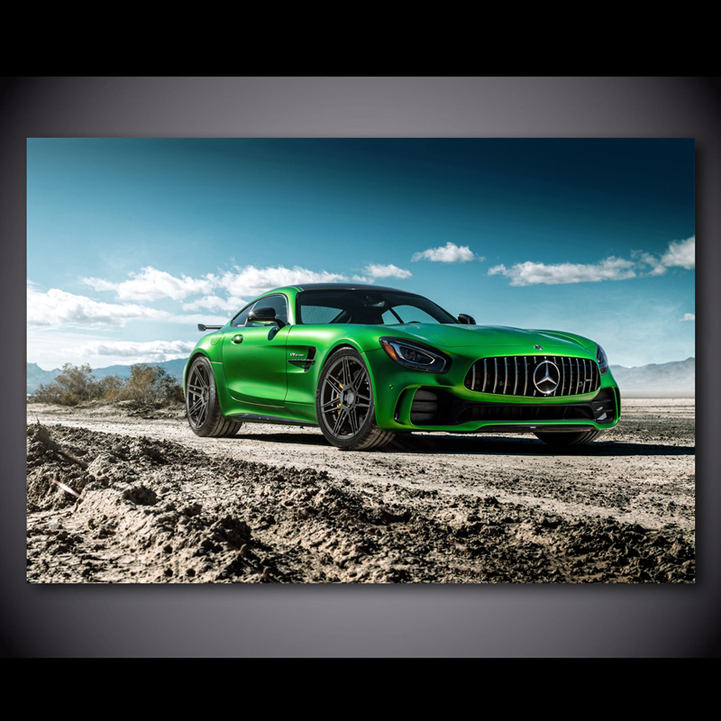 Paintings Wall Art Green Mercedess Amg Gtr Supercar Wallpaper