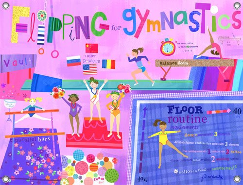 Flipping For Gymnastics Wall Mural Sticker Outlet