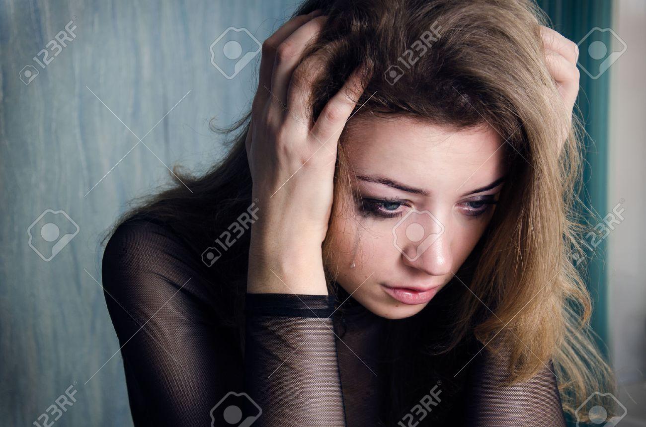 Sad Girl Crying Stock Photo Picture And Royalty Image