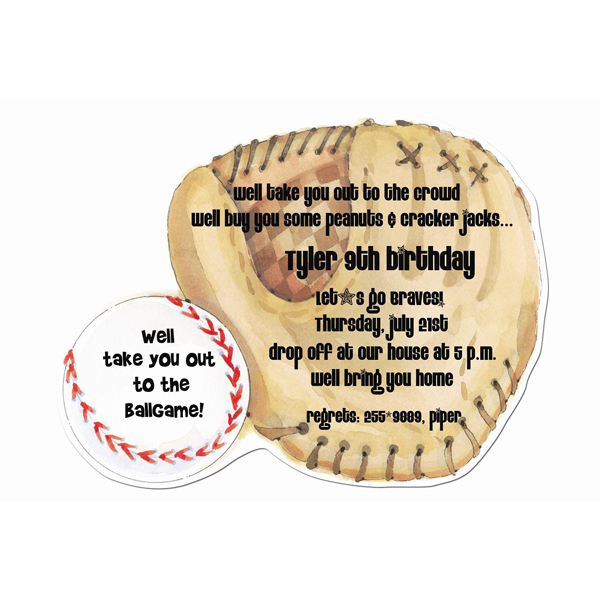 Baseball Party Invitation Ball Game BirtHDay Picture