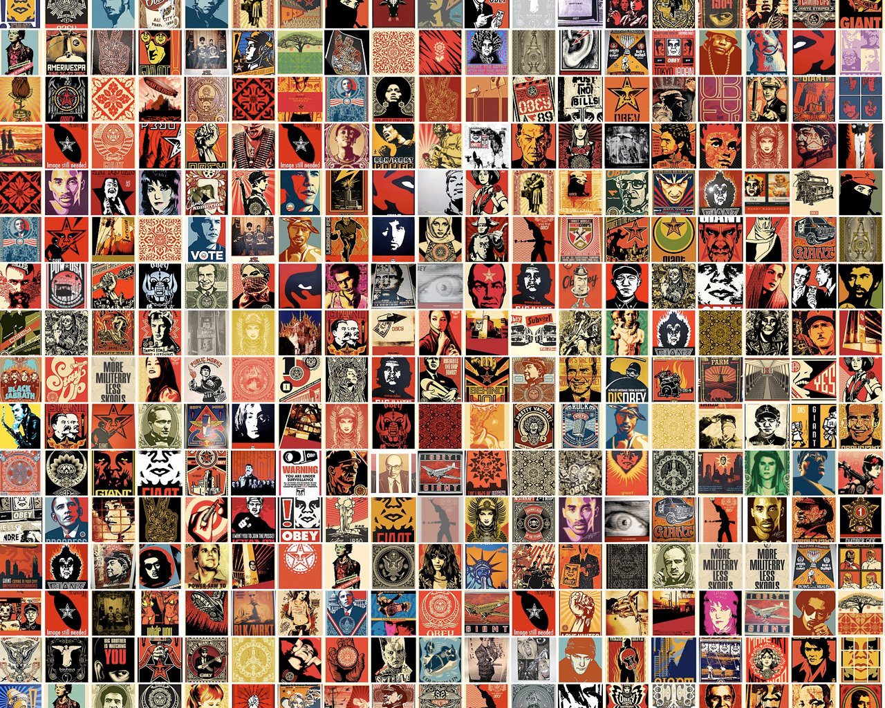 Obey Giant Collage Wallpaper