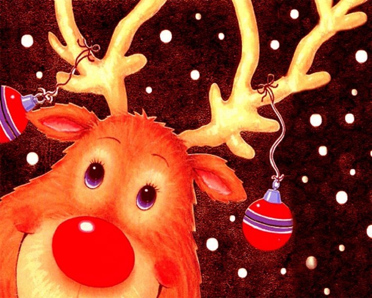 Cute Reindeer Wallpaper Christmas