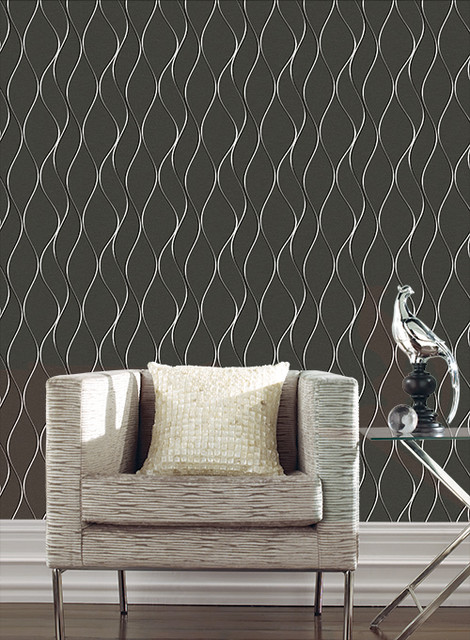 Silk And Satin Contemporary Stripe Wallpaper
