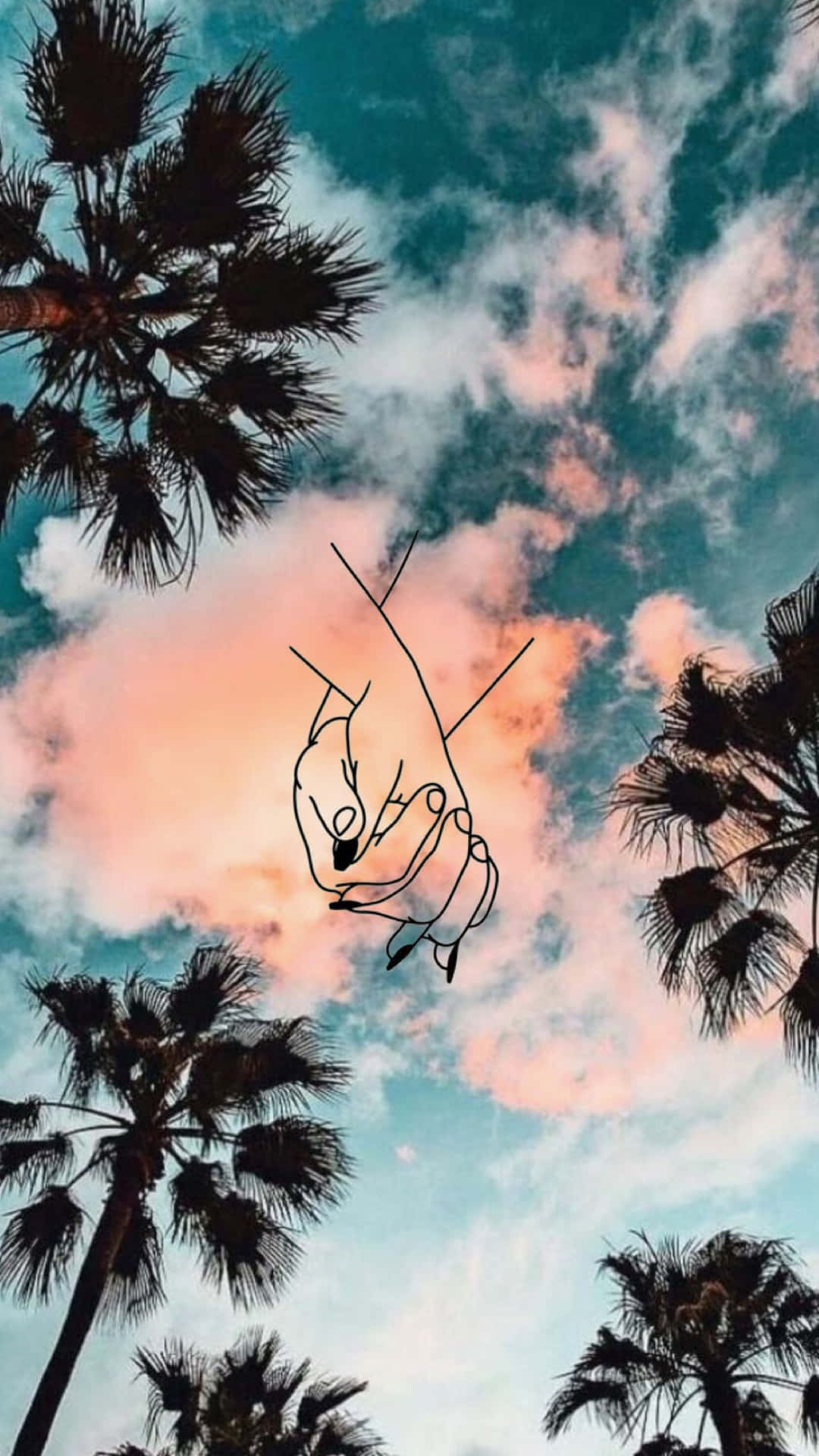 Beach Palm Trees Photography iPhone Wallpaper