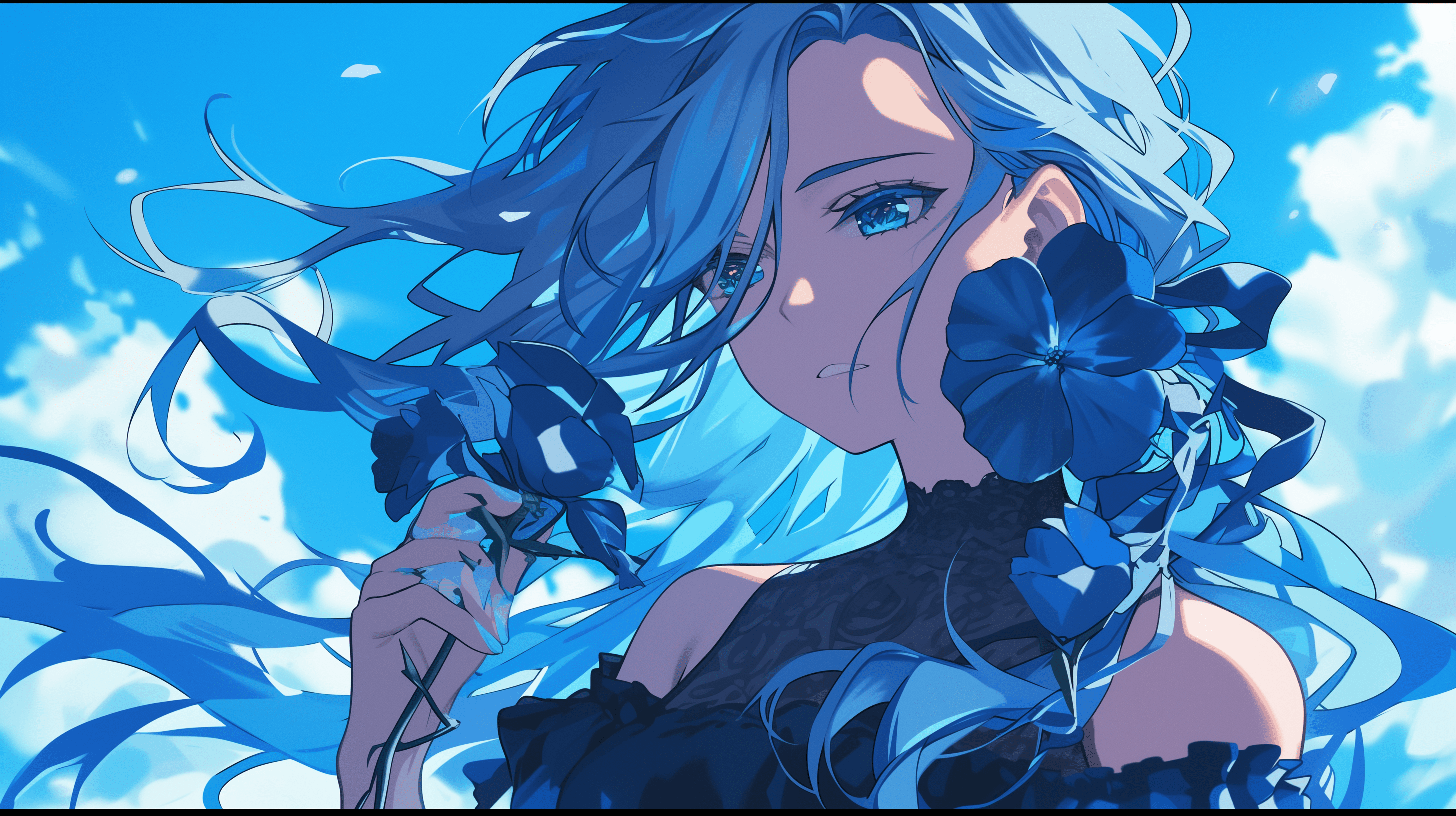 Blue Anime Aesthetic Wallpaper
