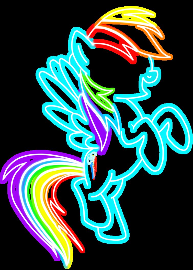 Rainbow Dash Neon By Tonnyyorda