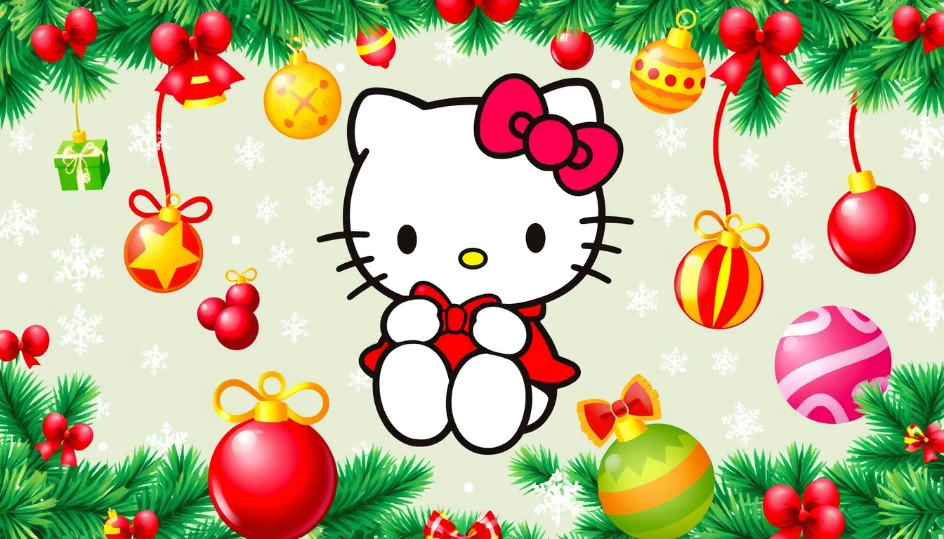 Hello Kitty Merry Christmas Wallpaper