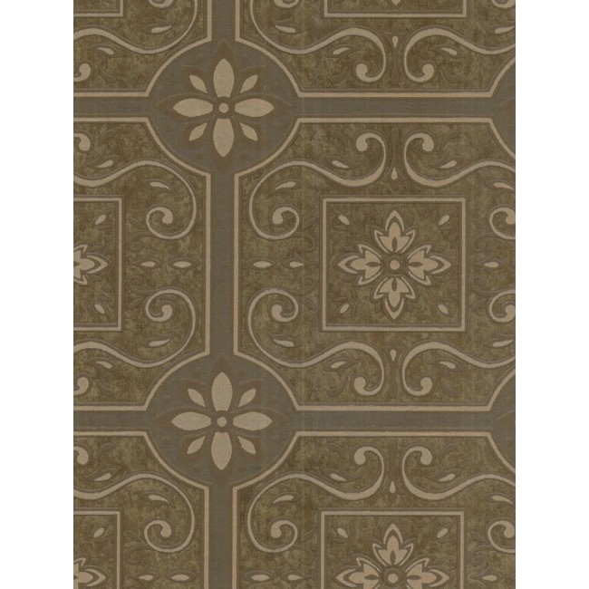 Bronze Brown Raised Faux Ceiling Tile Wallpaper Fd58718