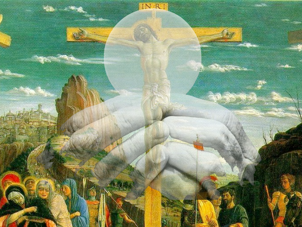 Crucifixion By Andrea Mantegna With Eucharist
