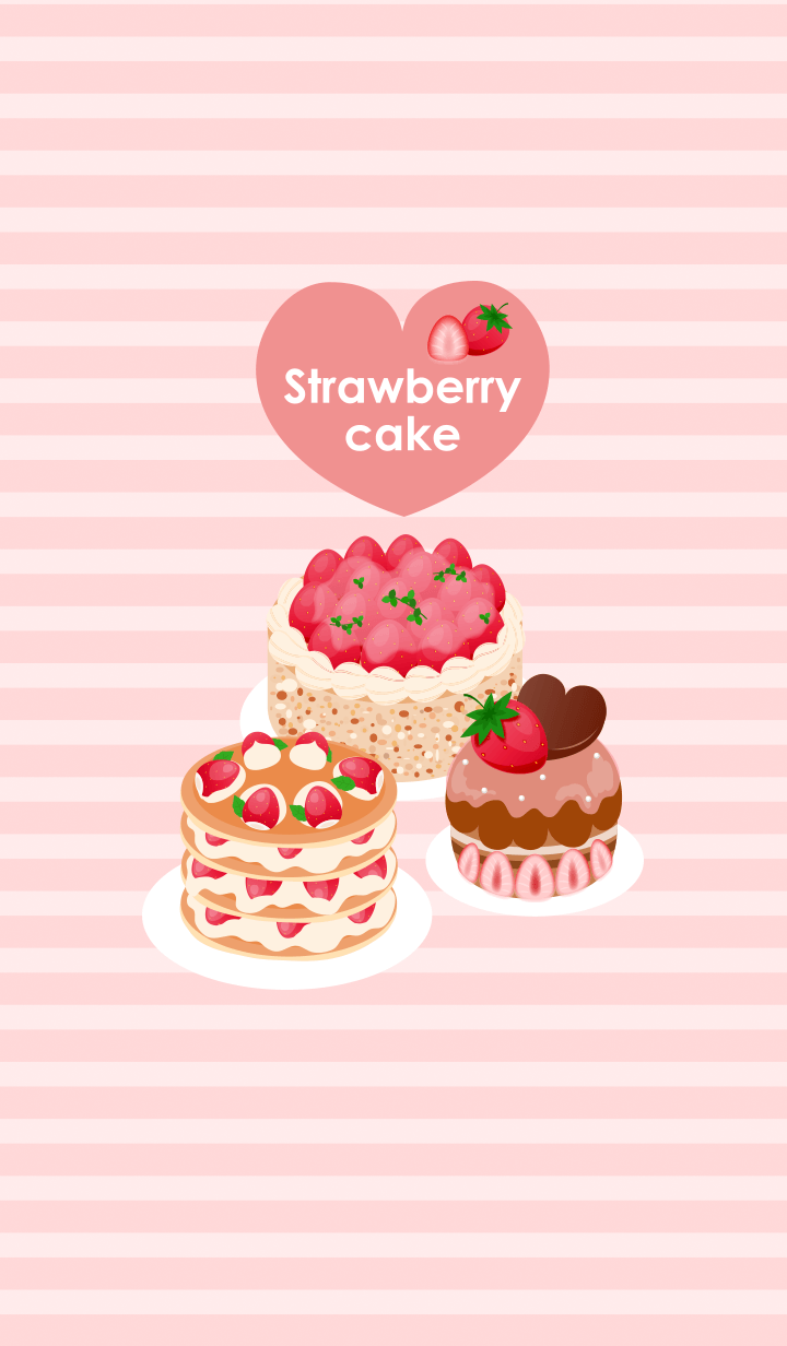 Strawberry Cake Baking Wallpaper Kawaii Cute Cartoon