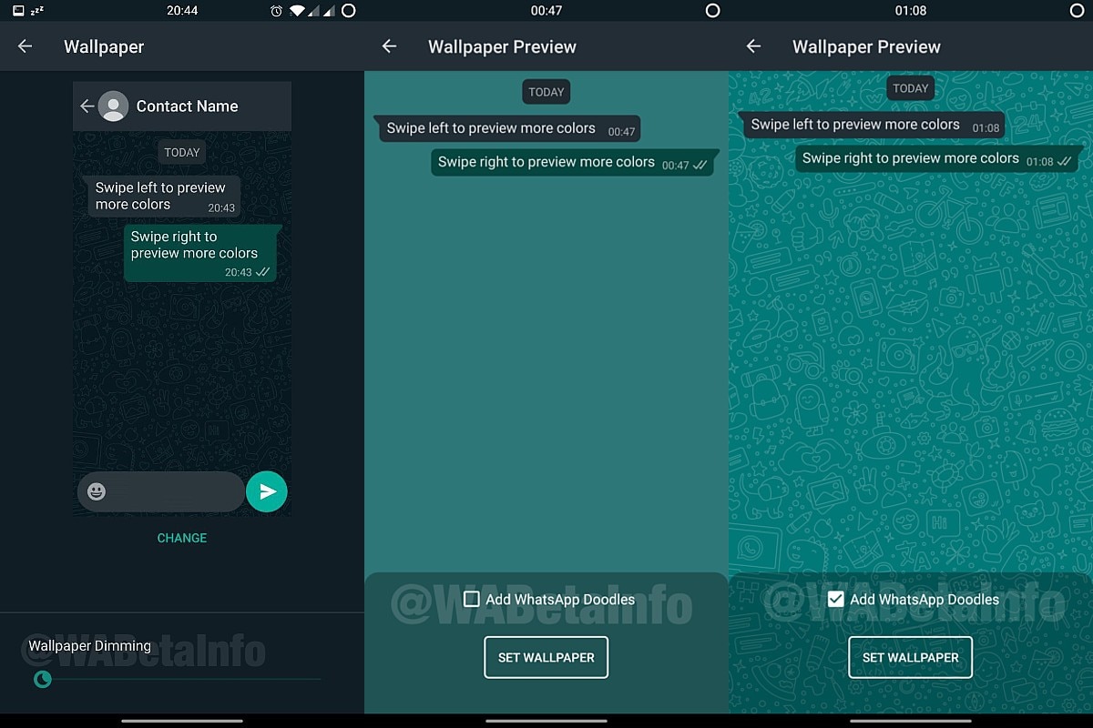 Whatsapp Is Bringing Wallpaper Dimming And Doodles To Chat