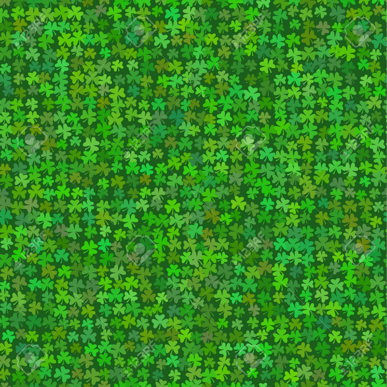St Patricks Day Background Green Shamrock Seamless Patterns