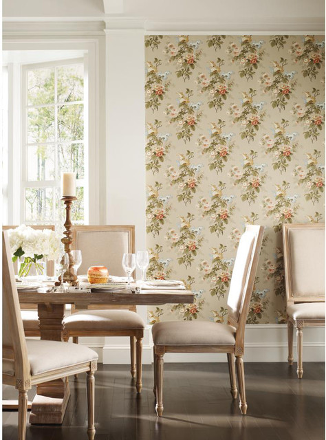 Waverly Cottage Wallpaper Traditional Boston By