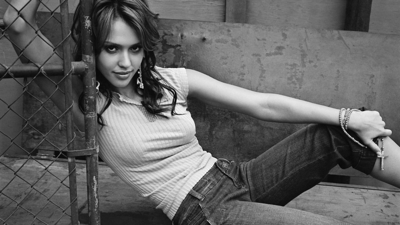 Jessica alba black and white hd wallpaper   Download HD Wallpapers