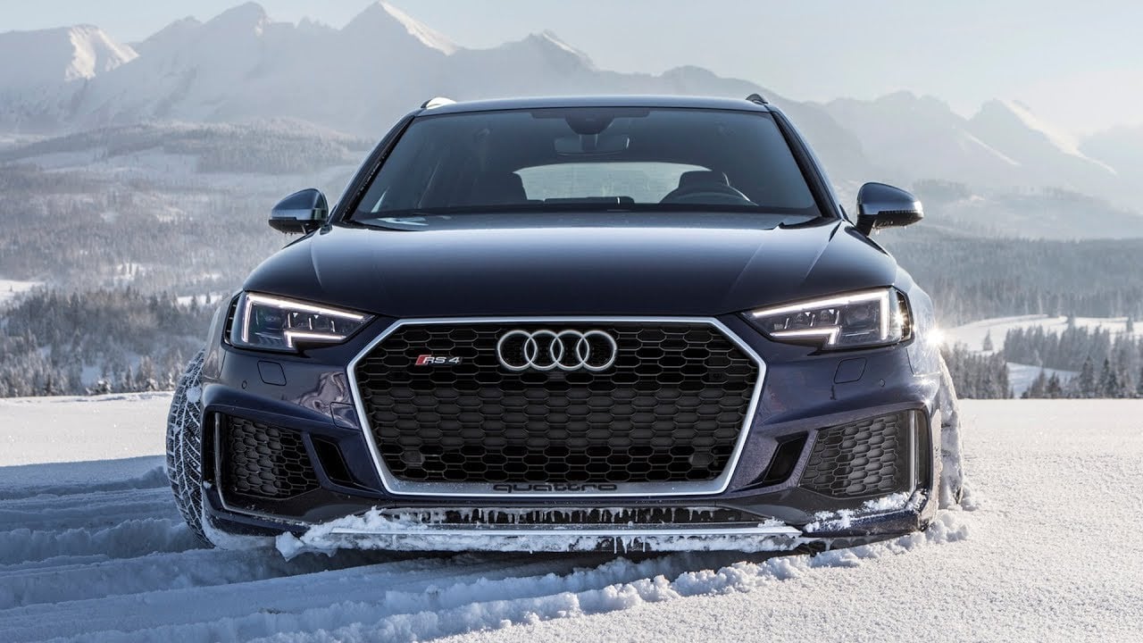 Can the 2018 AUDI RS4 handle the ROUGH SNOW   450hp600Nm