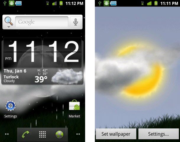 Weather Window Live Wallpaper For Android Phones