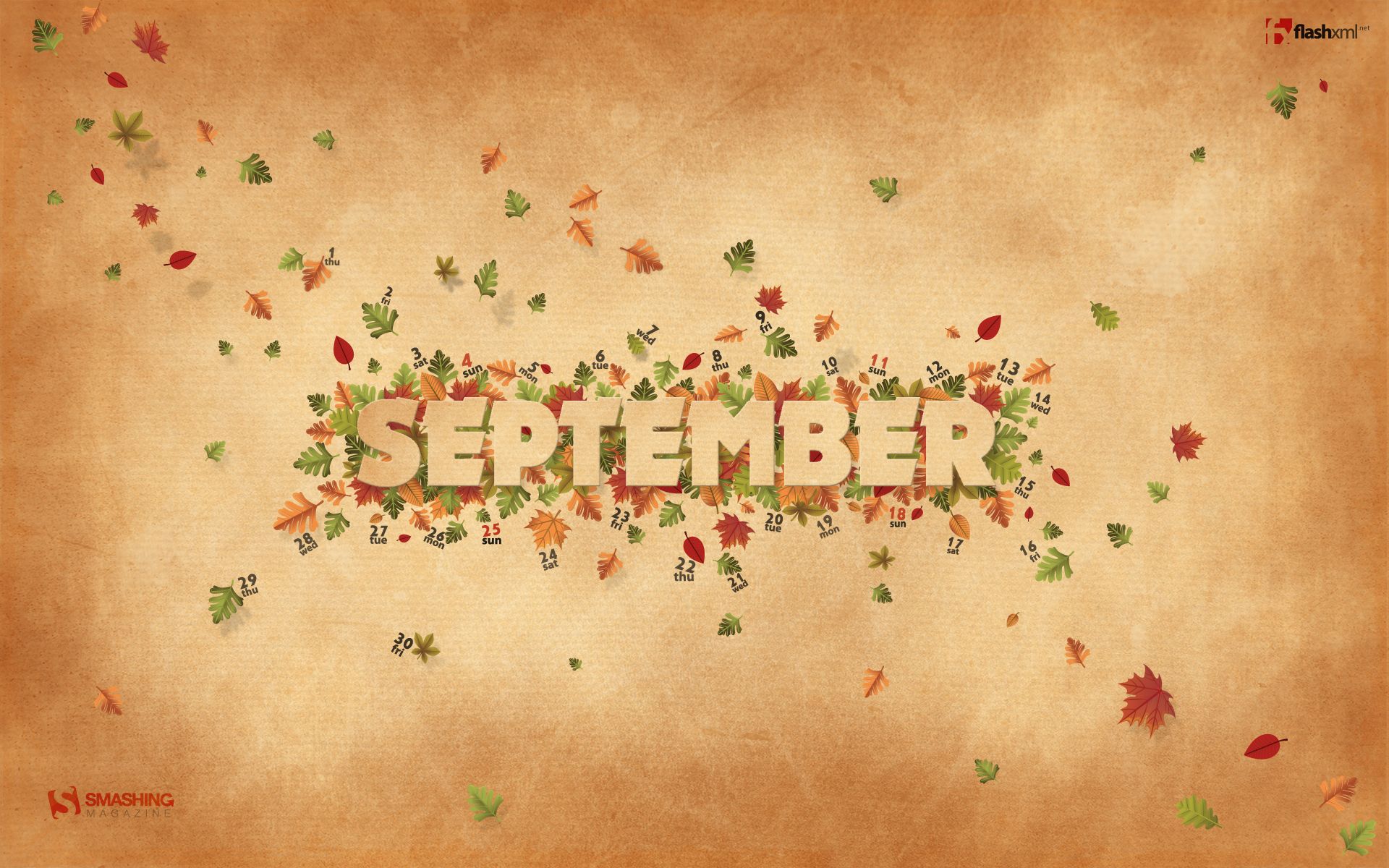 September Desktop Wallpaper Top