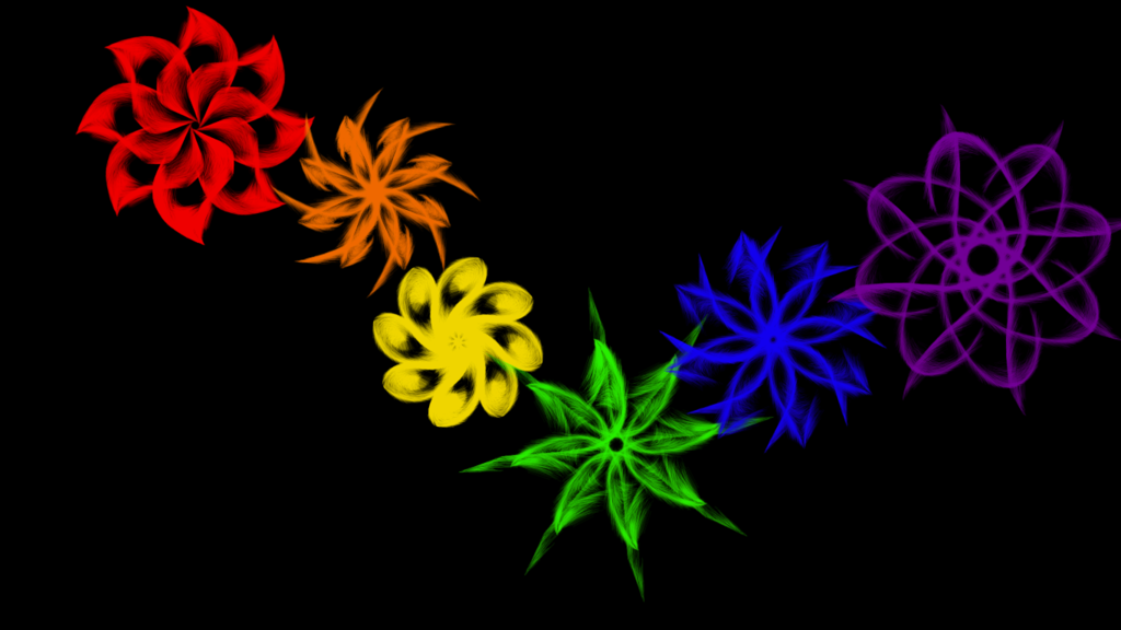 Rainbow Flowers Desktop And Mobile Wallpaper Wallippo