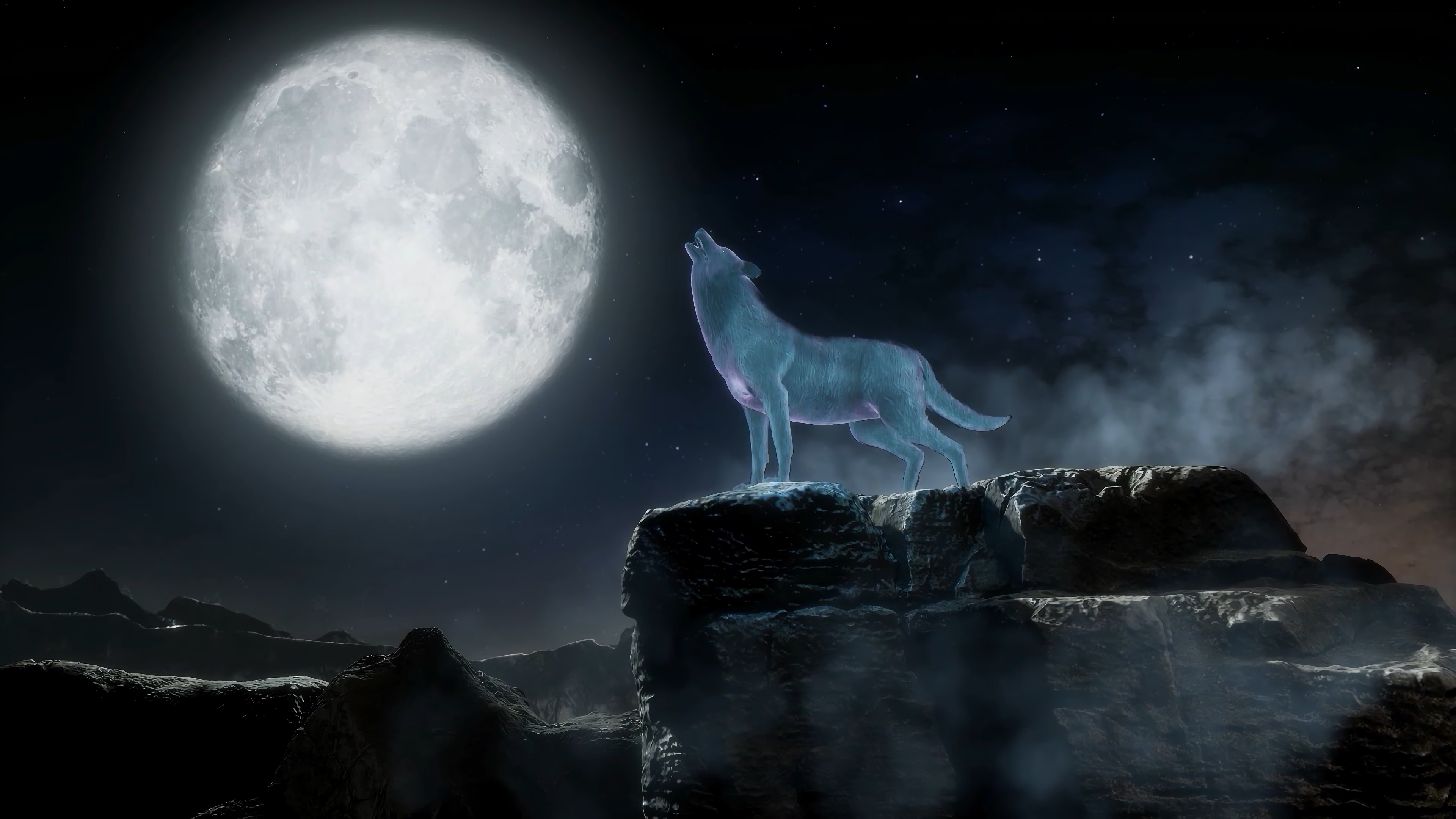 Nightwolf Wolf Full Moon Mortal Kombat 11 4K Wallpaper 3516