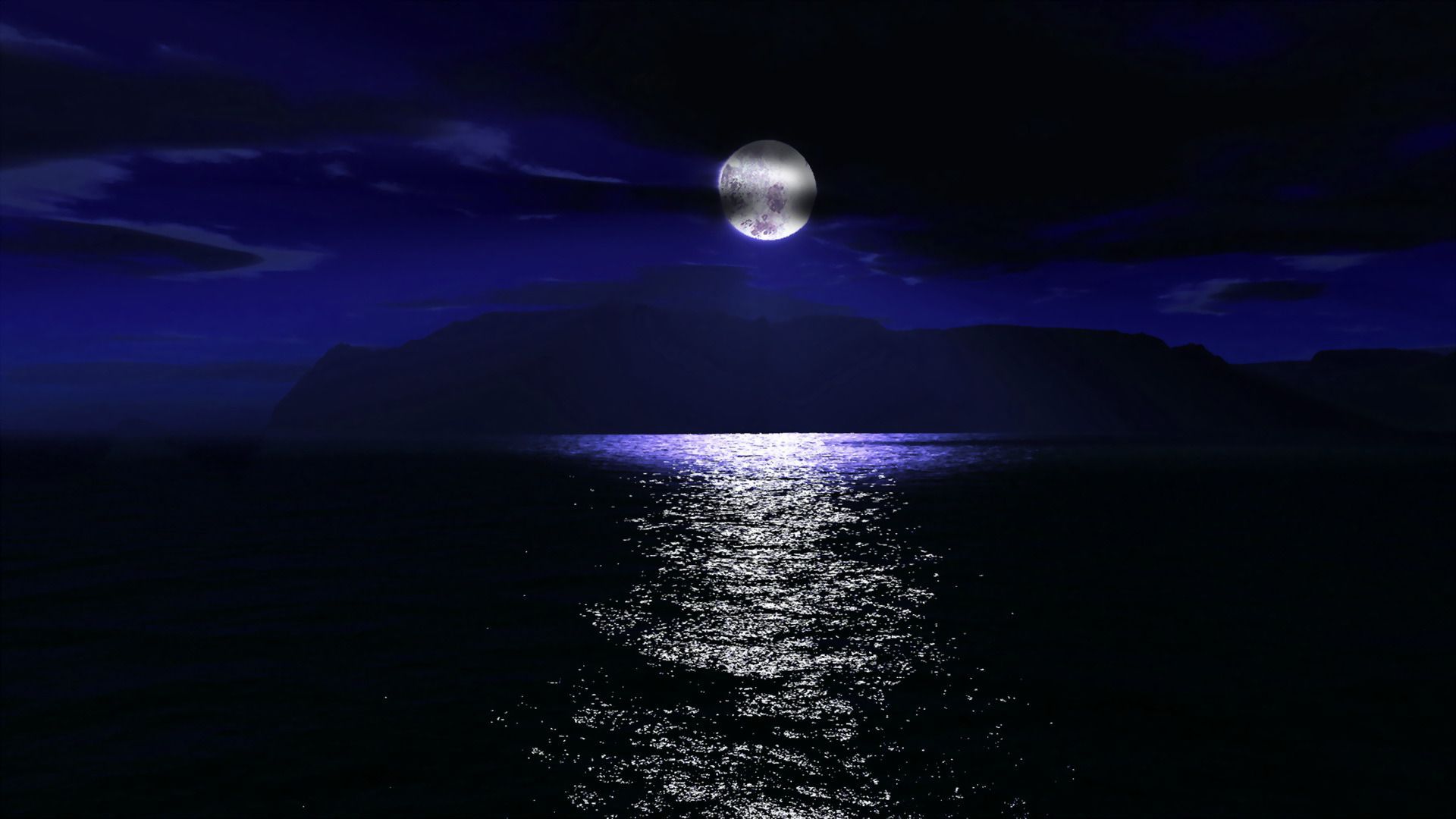 Full Moon Over The Sea Wallpaper MixHD