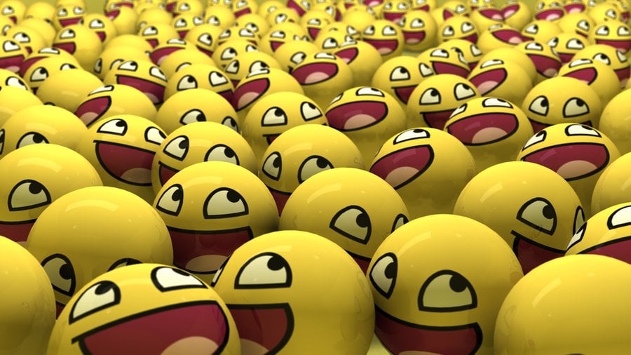 Awesome Smiley Wallpaper by wankingweiner on