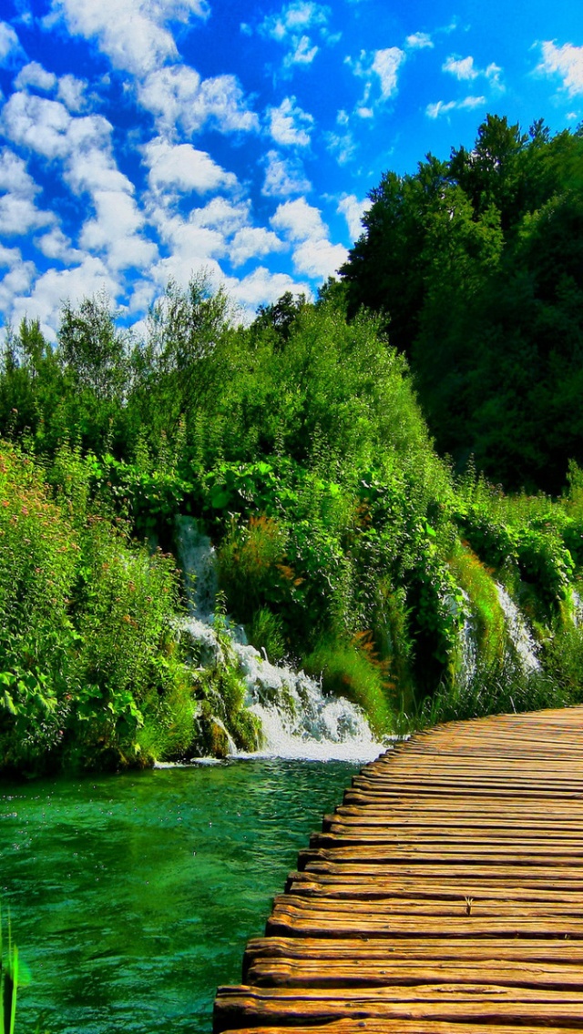 Free download 640x1136 Plitvice Lake Bridge Iphone 5 wallpaper ...