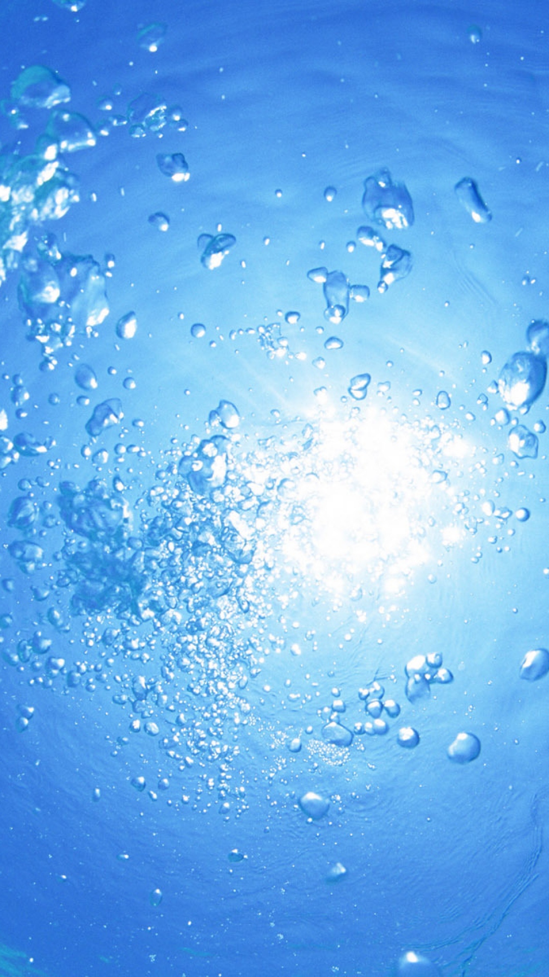 Wallpaper Bubbles Water Blue Light Air Sony