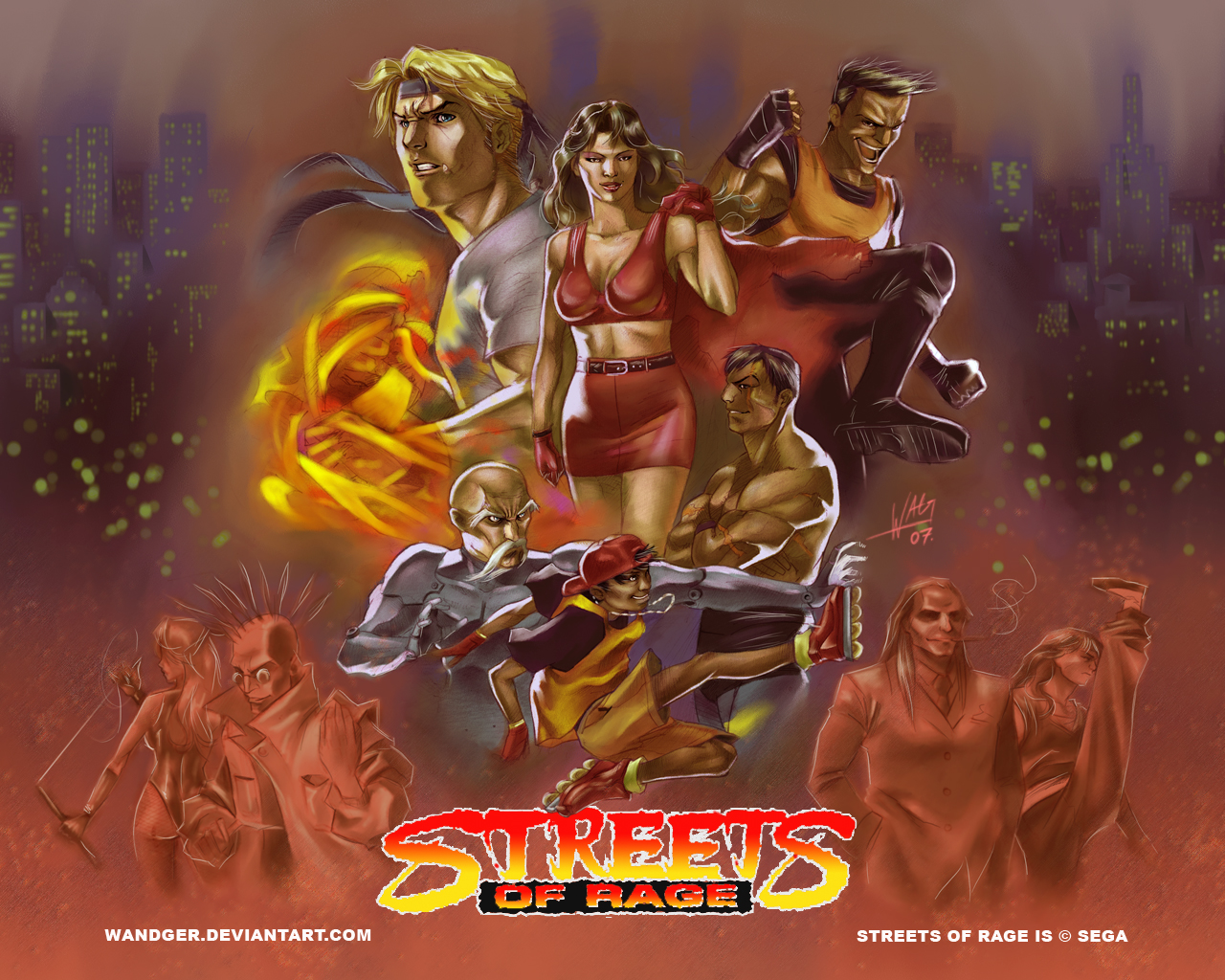 Streets Of Rage Fan Art Sega Wallpaper