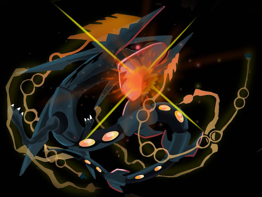Shiny Mega Rayquaza By Heliiii