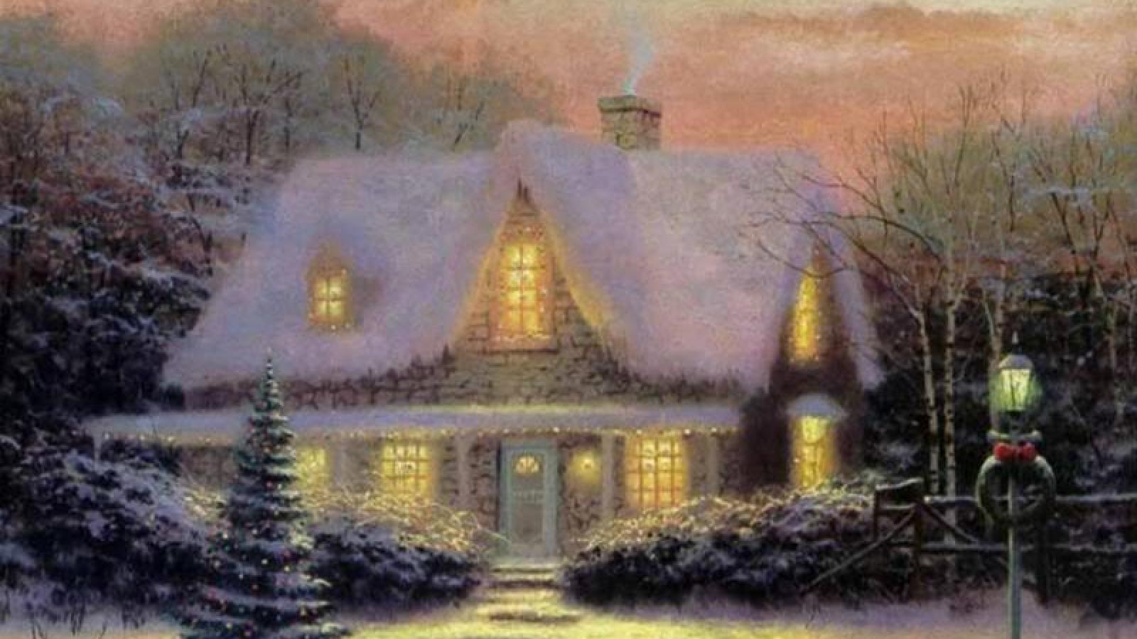 Christmas Cottage Wallpaper HD