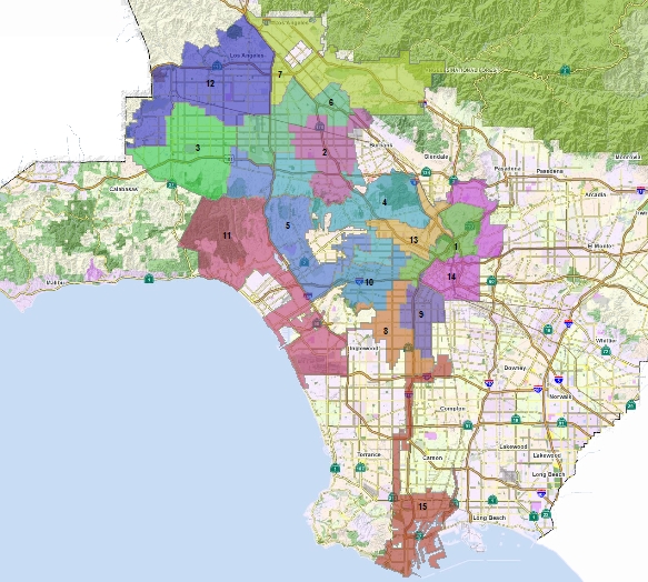 Los Angeles City Council Districts