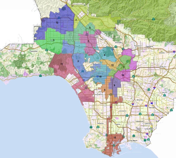 Los Angeles County Map With Cities Names 4935