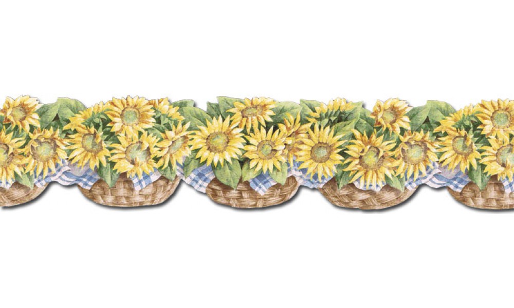 Free download Home Sunflowers Wallpaper Border CJ80031DB [1000x600] for