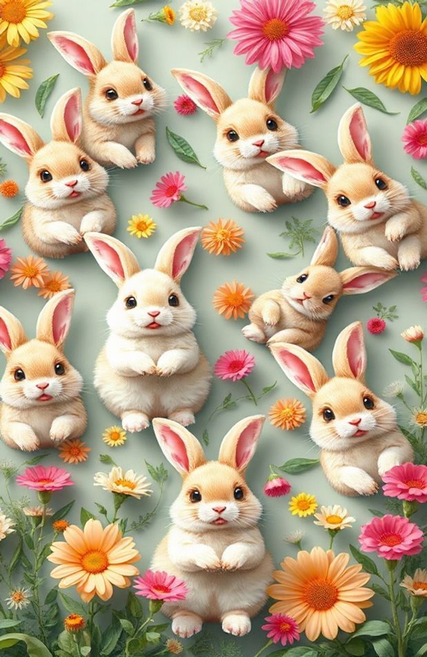 Cute Bunnies Wallpaper