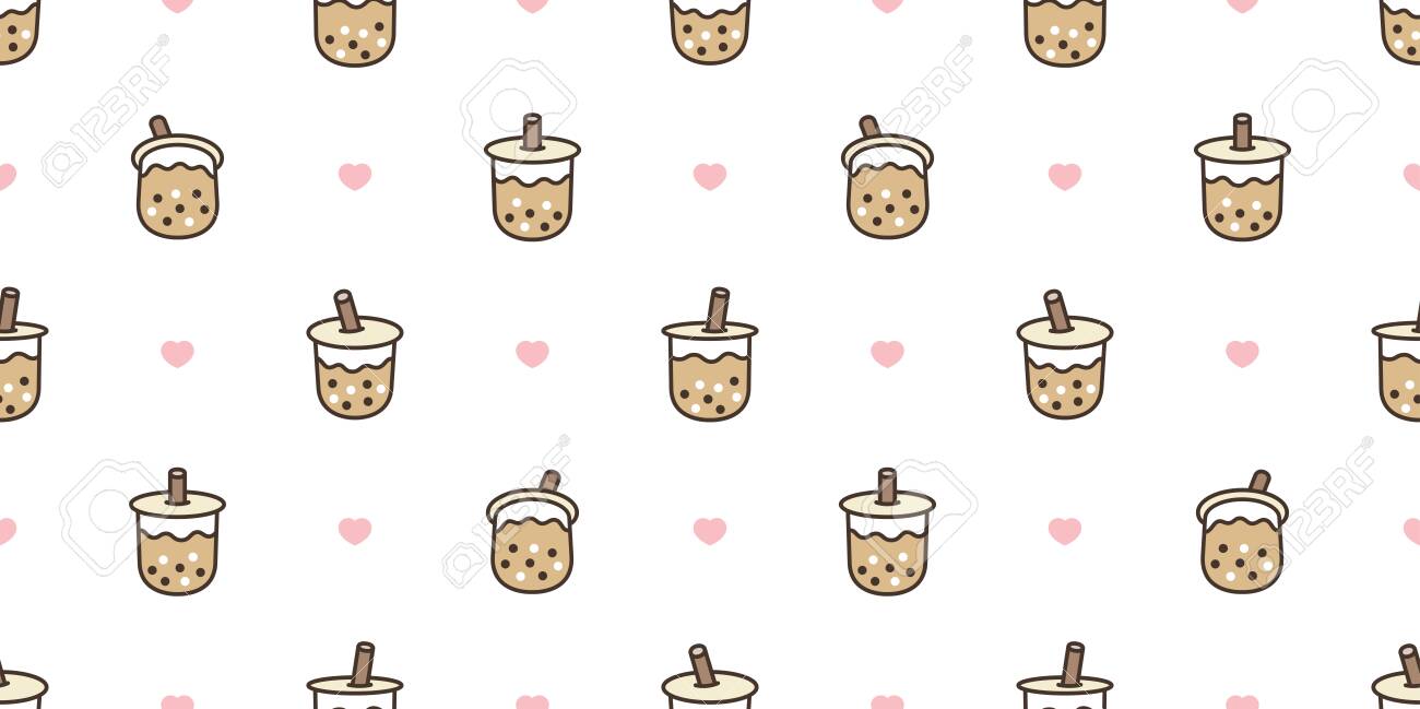 Free download Boba Tea Seamless Pattern Vector Bubble Milk Tea Heart  Valentine [1300x649] for your Desktop, Mobile & Tablet | Explore 13+ Bubble  Tea Laptop Wallpapers | Pink Bubble Wallpaper, Cool Bubble