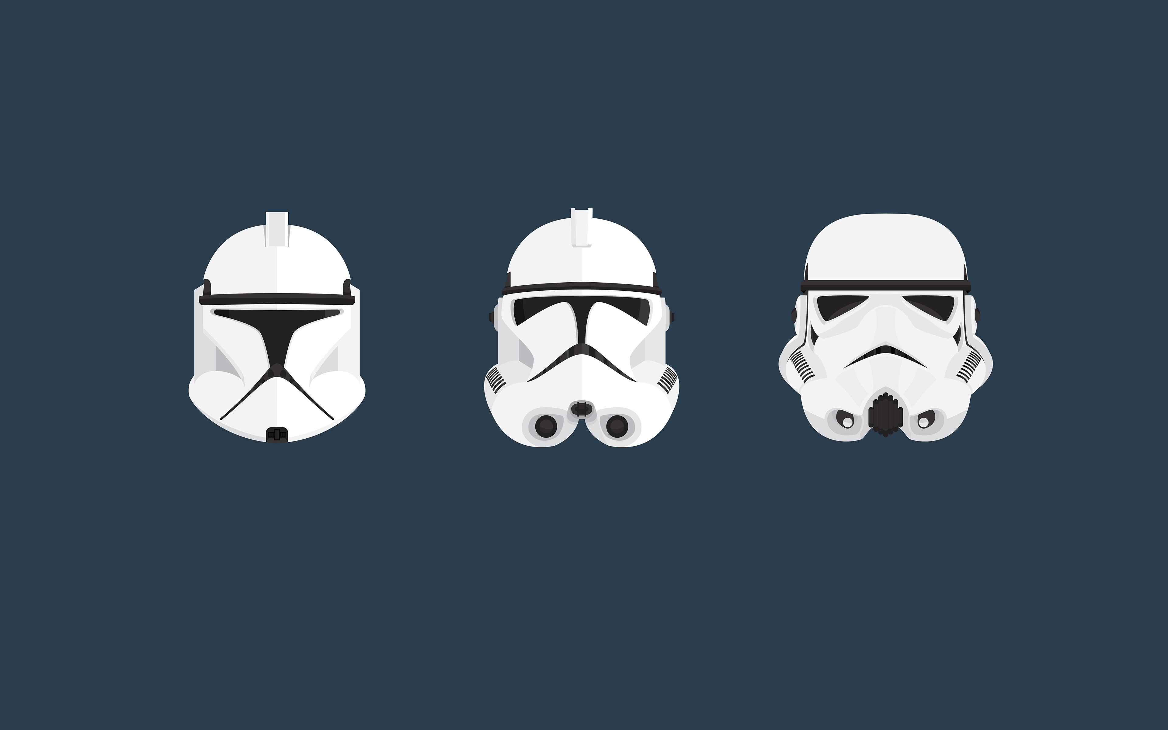 Star Wars Clone Trooper Stormtrooper Helmet Minimalism HD