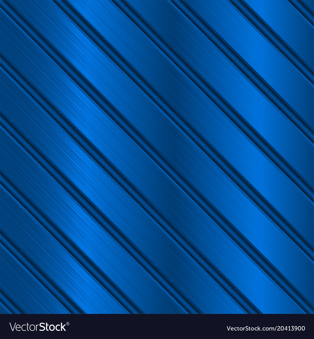 Blue Metal Background With Diagonal Stripes Vector Image